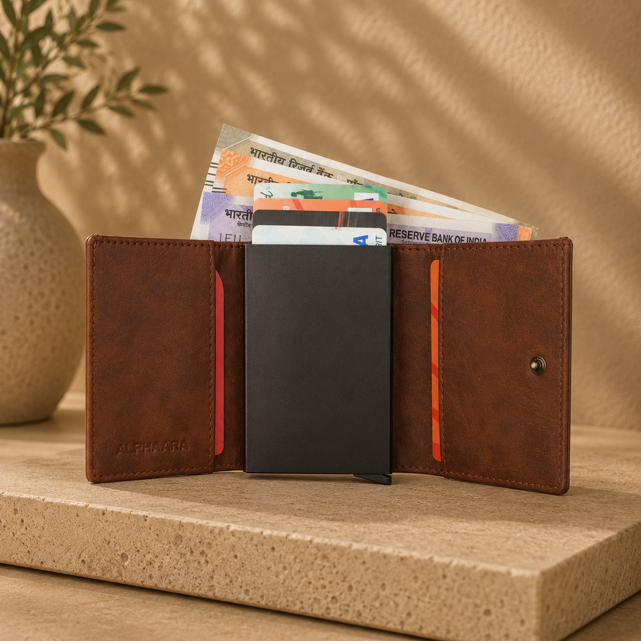 Alphaara Ranger Smart Pop-Up RFID Wallet for Men