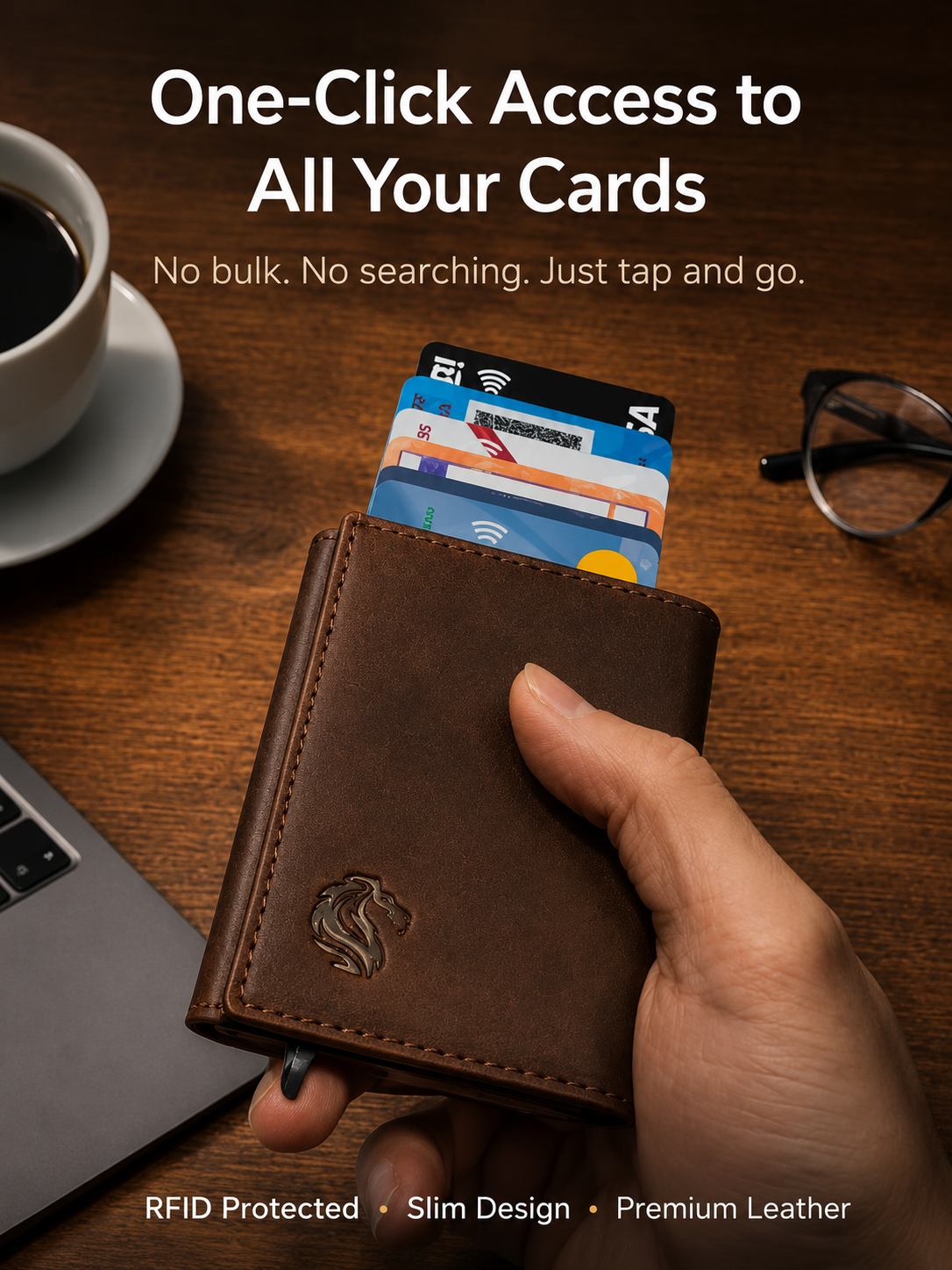 Alphaara Ranger Smart Pop-Up RFID Wallet for Men