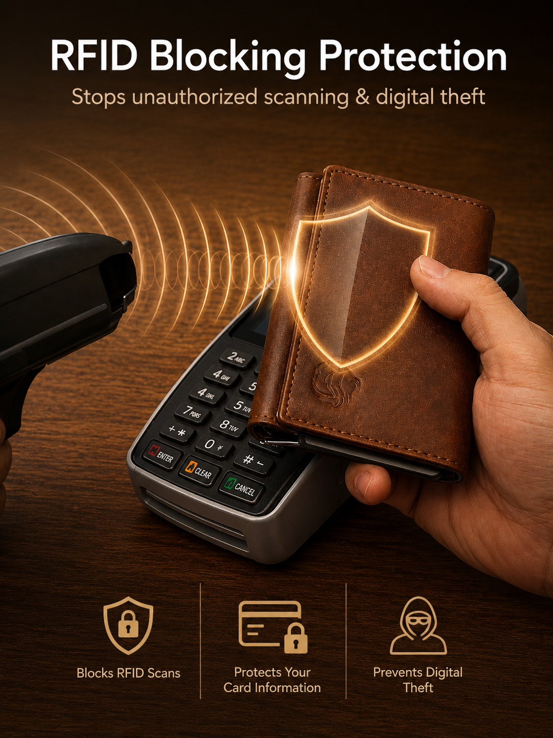 Alphaara Ranger Smart Pop-Up RFID Wallet for Men