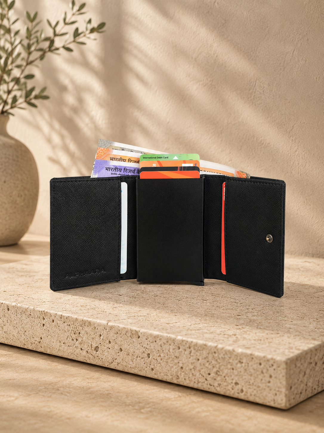 Alphaara Ranger Smart Pop-Up RFID Wallet for Men