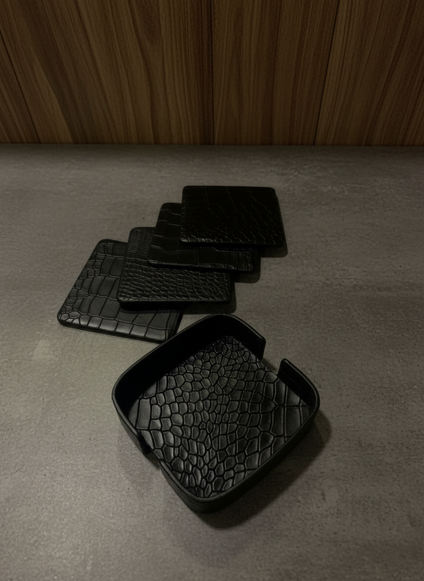 Premium Leather Coasters – Handcrafted, Elegant & Durable