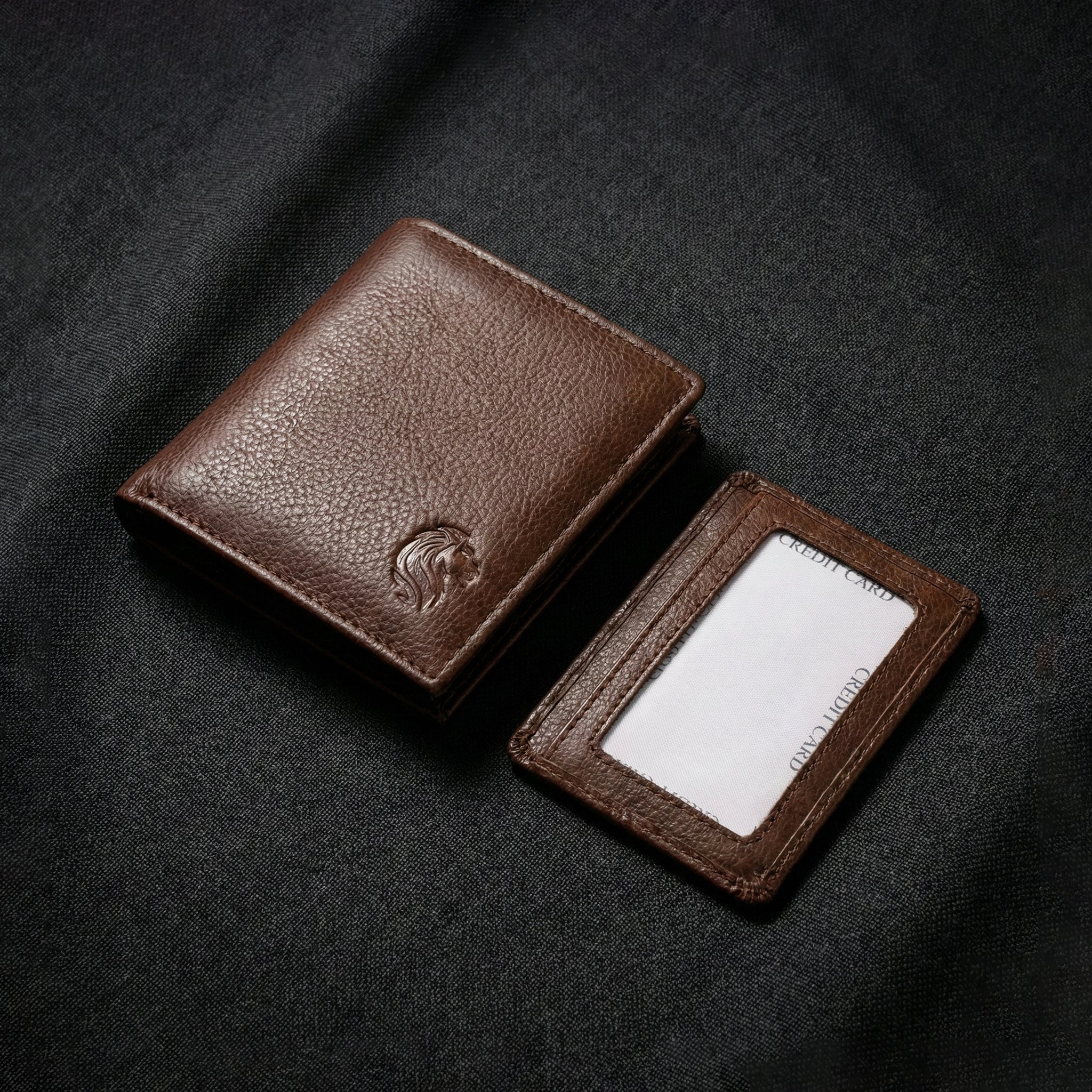 Grain Leather Container Wallet – Premium Bifold with Card Holder