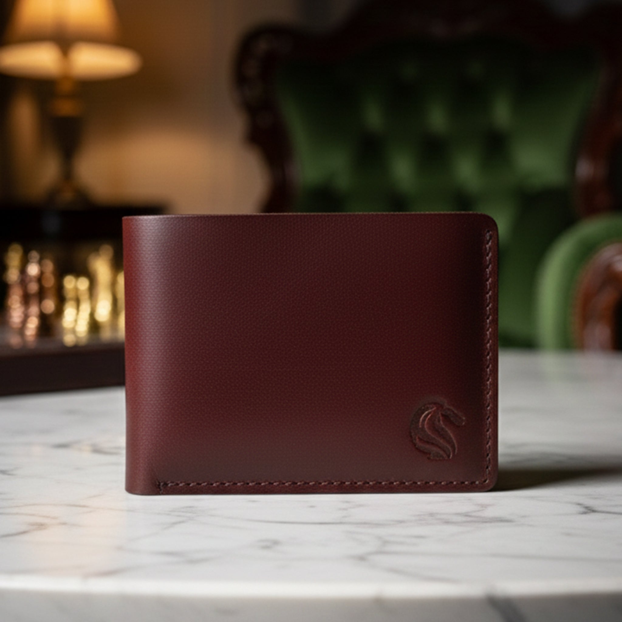 Wine Crunch Leather Wallet – Premium Bifold with Rich Texture