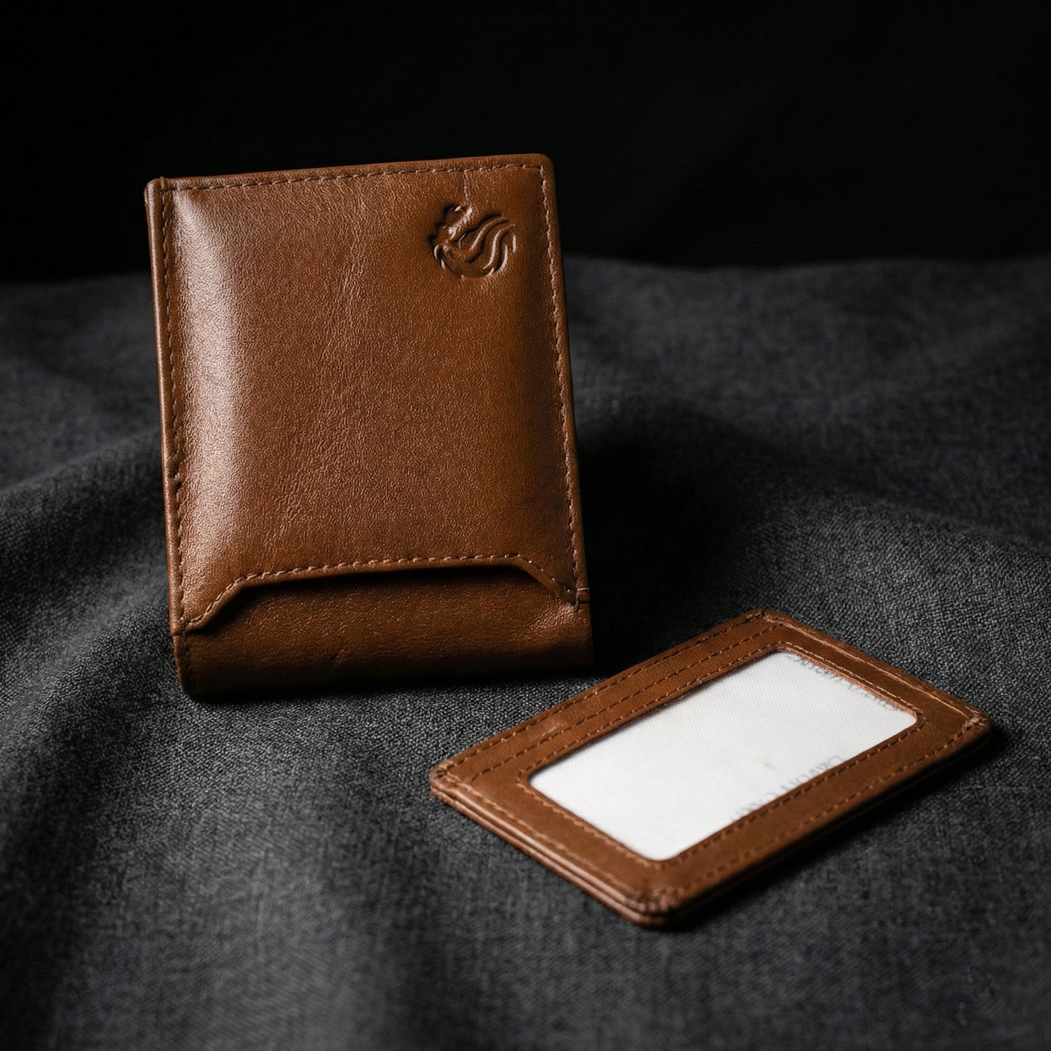 Premium Leather Wallet & Card Holder Container Set – Handcrafted & Durable