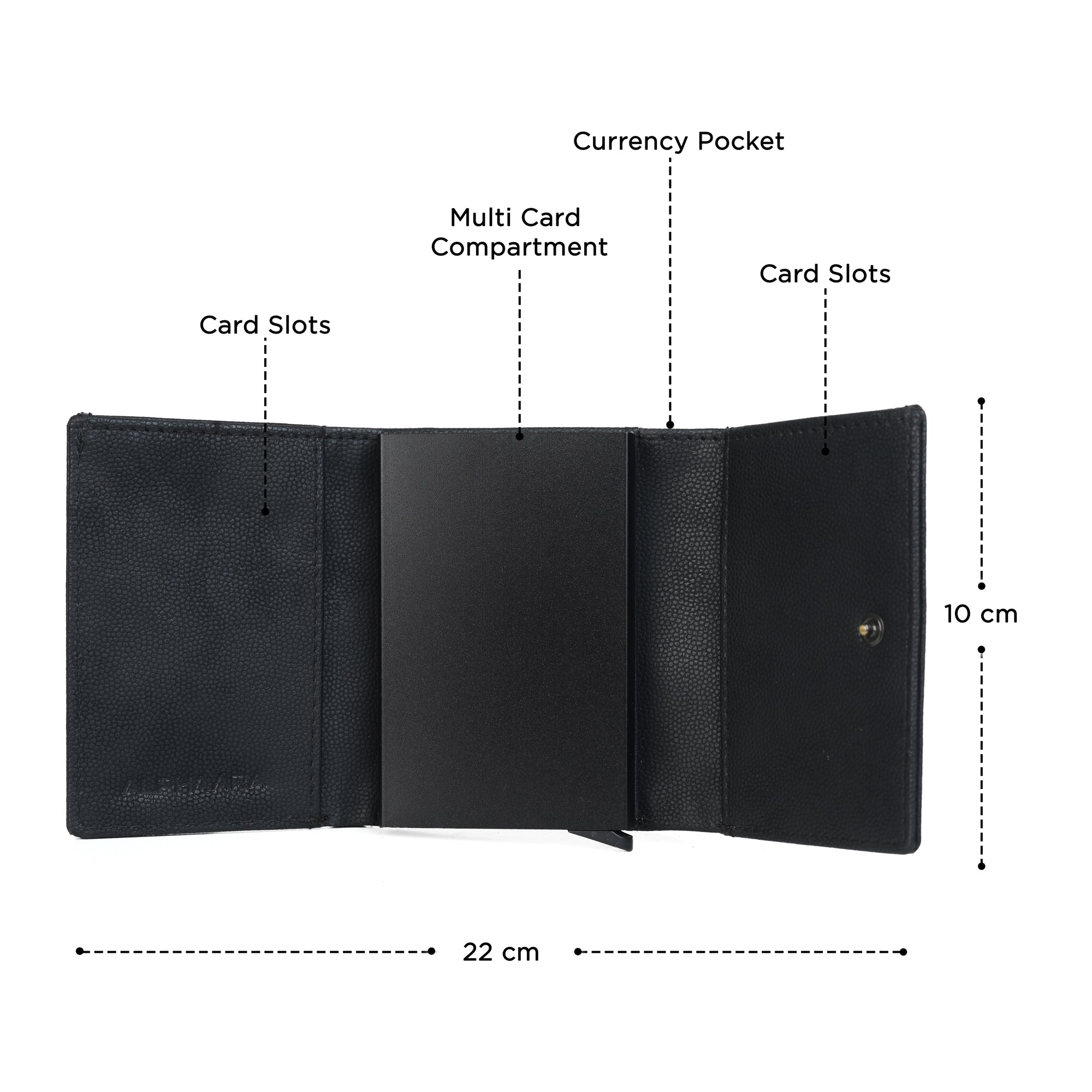 Premium Slim Wallet with One-Finger Access, Secure Card Storage & Cash Pocket